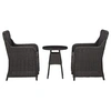 Image de Salon de jardin rotin noir 3 pieces
