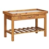 Image de Table de jardin avec dessus en zinc Bois solide d acacia