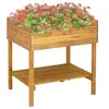 Image de Jardinière surélevée 78,5x58,5x78,5 cm Bois massif d'acacia