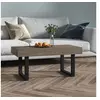 Image de Table basse Gris et noir 90x45x40 cm MDF et fer