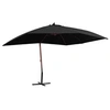 Image de Parasol Suspendu avec Mât en Bois, Pare-soleil de Patio, Abri de Soleil, Parasol de Plage Jardin Balcon Terrasse 47122