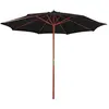 Image de Parasol avec Mât en Bois, Pare-soleil de Patio, Abri de Soleil, Parasol de Plage Terrasse Arrière-cour Extérieur, 47124