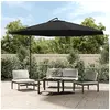 Image de Parasol Déporté - - 350x268 cm - Aluminium - Noir - Mécanisme Manuel