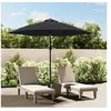 Image de Parasol d'Extérieur avec LED et Mât en Acier Parasol de Patio Parasol de Jardin Parasol de Terrasse Parasol de Balcon 47134