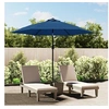 Image de Parasol met LED-verlichting en stalen paal 300 cm azuurblauw47135