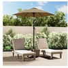 Image de Parasol Extérieur Parasol de Patio Parasol de Terrasse Parasol de Jardin Pare-soleil Arrière-cour Taupe 200x224 cm 47207