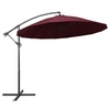 Image de Parasol droit toile en polyester 400 x 400 rond mat en aluminium