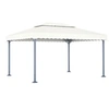 Image de Tonnelle Chapiteau de Jardin Tonnelle de Patio Pavillon de Terrasse Tente de Réception d'Extérieur 400x300 cm Crème 48062