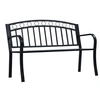 Image de Banc de jardin 125 cm Noir Acier