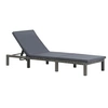 Image de Chaise longue gris en resine tressee H. 22 cm L. 60 cm non empilable non pliable