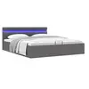 Image de Bedframe met opslag hydraulisch LED kunstleer grijs 160x200 cm 285556