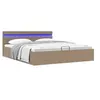 Image de Bedframe met opslag en LED kunstleer cappuccino 180x200 cm 285563