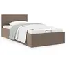 Image de Bedframe met hydraulische opslag stof taupe 90x200 cm 285594