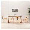 Image de Lot de 4 chaise interieur pliable en bois H. 78 cm beige