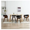 Image de Eetkamerstoelen 4 st gebogen hout en stof grijs278728