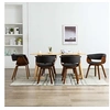 Image de Eetkamerstoelen 6 st gebogen hout en stof grijs278729