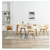 Image de Chaises à manger lot de 4 crème bois courbé et similicuir278731