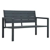 Image de Banc de jardin 120 cm PEHD Gris Aspect de bois
