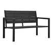 Image de Banc de jardin 120 cm PEHD Noir Aspect de bois