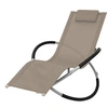 Image de Lot de a lunite chaise longue en acier noir H. 85 cm L. 144 cm non empilable pliable