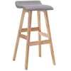 Image de Chaise de bar en bois non pliable H. 79 cm interieur gris