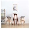 Image de Tabourets de bar lot de 2 gris clair tissu