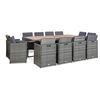 Image de Mobilier à Dîner d'Extérieur 13 pcs et Coussins Ensemble de Salle à Manger de Jardin Table et Chaises Patio Terrasse 46383