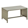 Image de Table Basse Table d'Appoint de Jardin Extérieur Arrière-cour Patio Terrasse Résistante Durable Beige 70x40x38 cm Résine Tressée 46395