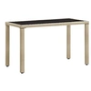 Image de Table de jardin Beige 123x60x74 cm Résine tressée