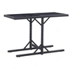 Image de Table de jardin Noir 110x53x72 cm Verre et résine tressée