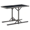 Image de Table de jardin Anthracite 110x53x72 cm Verre et résine tressée