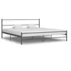 Image de Cadre de lit sans matelas gris métal 180x200 cm