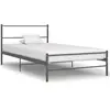 Image de Cadre de lit sans matelas gris métal 100x200 cm
