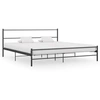 Image de Cadre de lit sans matelas noir métal 180x200 cm