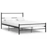 Image de Cadre de lit sans matelas noir métal 120x200 cm