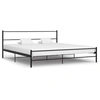 Image de Cadre de lit sans matelas noir métal 200x200 cm