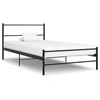 Image de Cadre de lit sans matelas noir métal 90x200 cm