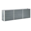 Image de Lit surélevé de jardin Acier galvanisé 240x40x77 cm Gris