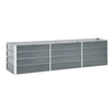 Image de Jardinière surélevée acier galvanisé 240x40x45 cm gris