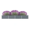 Image de Lit surélevé de jardin Acier galvanisé 320x40x45 cm Gris 47052