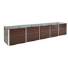 Image de Lit surélevé de jardin Acier galvanisé 400x80x45 cm Marron