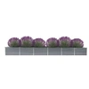 Image de Lit surélevé de jardin Acier galvanisé 480x80x45 cm Gris