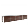 Image de Lit surélevé de jardin Acier galvanisé 480x80x77 cm Marron