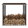 Image de Abri de stockage de bois Acier galvanisé 172x91x154 cm Marron
