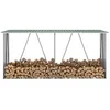Image de Abri de stockage de bois Acier galvanisé 330x84x152 cm Vert