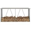 Image de Abri de stockage de bois Acier galvanisé 330x84x152 cm Marron