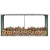 Image de Abri de stockage de bois Acier galvanisé 330x92x153 cm Vert