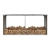 Image de Abri de stockage de bois Acier galvanisé 330x92x153 cm Marron