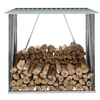 Image de Abri de stockage de bois Acier galvanisé 163x83x154 cm Vert