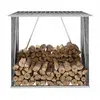 Image de Abri de stockage à bois Acier galvanisé 163x83x154cm Anthracite